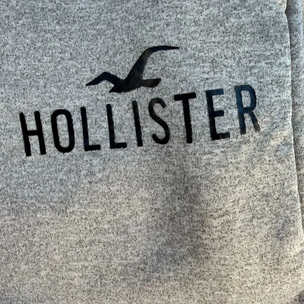 Hollister Gray Sherpa Lined Fleece Jogger Sweatpants Men's Medium M